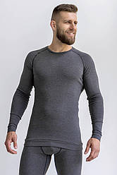 Бавовняна термофутболка з внутрішнім начісом для низьких температур (до -22 °C) сіра