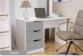 Стіл письмовий у дитячу кімнату  "Bed Room 3" Білий+Сірий Viorina-Deko