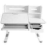 Парта-трансформер для підлітка Fundesk Fiore II 1200 x 600 x 520 -760 мм Grey, фото 2