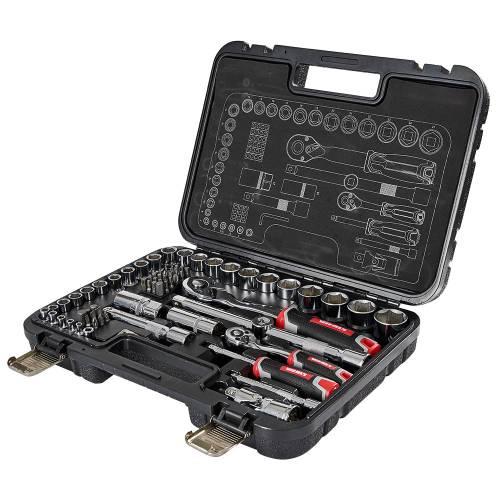 Набір головок торцевих 1/4" і 1/2" 73 предмети Vitals Master