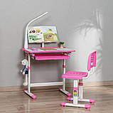 Дитяча парта зі стільчиком FunDesk Bellissima 664х493х540-766 мм Pink, фото 8