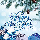 Новорічний подарунковий пакет СЕРЕДНІЙ 17*26*8 см, фото 2