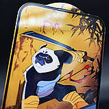 Захисне скло 5D Anti-static Panda (тех.пак) для Apple iPhone 15 Pro (6.1") Чорний, фото 3