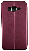Чохол книжка Elegant book для Samsung Galaxy J2 Prime бордовий, фото 3