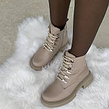 Черевики  жіночі зимові шкіряні бежеві /23257/ 37р, фото 2