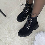 Черевики  жіночі зимові замшеві чорні /23256/ 40р, фото 2