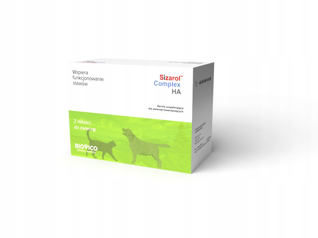 Вітамінні набори для котів і собак Biovico Sizarol Complex HA 30 таблетки 120 г