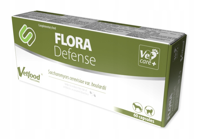 Вітамінні набори для кішок і собак капсули VetFood Flora Defense 60 капсул