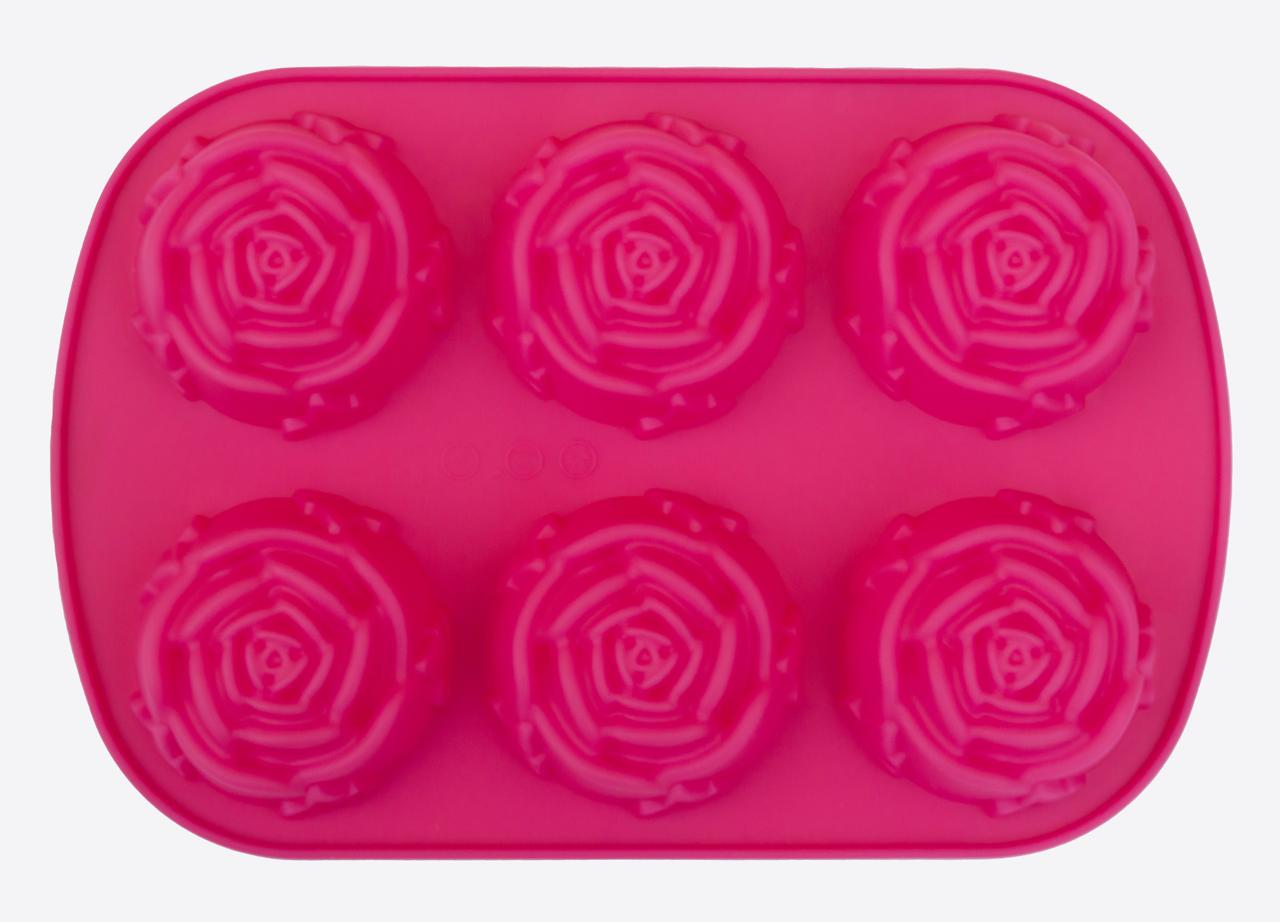 Форма силиконовая "Роза" малая 6 ячеек: продажа, цена в Харькове. Формы ...