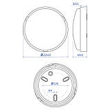 Світлодіодний світильник з мікрохвильовим датчиком ДББ 20У-18-302У1 Дельта-18 Д 18Вт 1800Лм 5000К сірий, фото 3