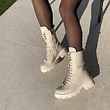 Черевики жіночі зимові шкіряні бежеві /23264/ 40р, фото 2