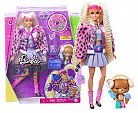 Barbie Extra GYJ77 Лялька + ведмедик на роликових ковзанах + аксесуари