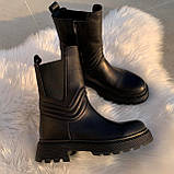Черевики жіночі зимові шкіряні чорні /23271/ 40р, фото 2