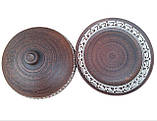 Млинниця з кришкою 270 мм Ангоб керамічна з червоної глини для млинців - Блюдо з кришкой, фото 4