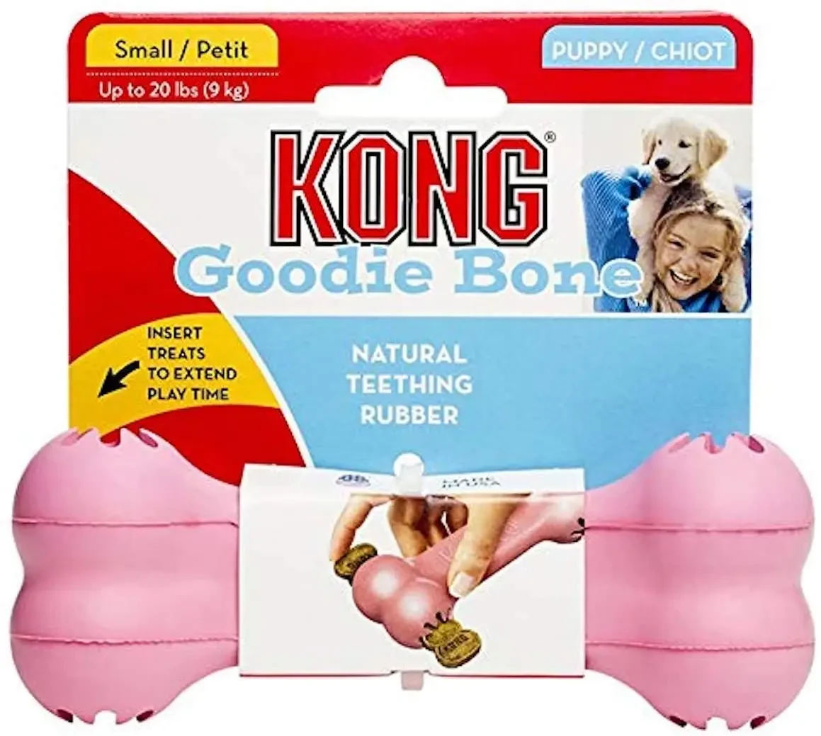 Іграшка для собак та цуценят надміцна кістка KONG Puppy Goodie Bone S, фото 1