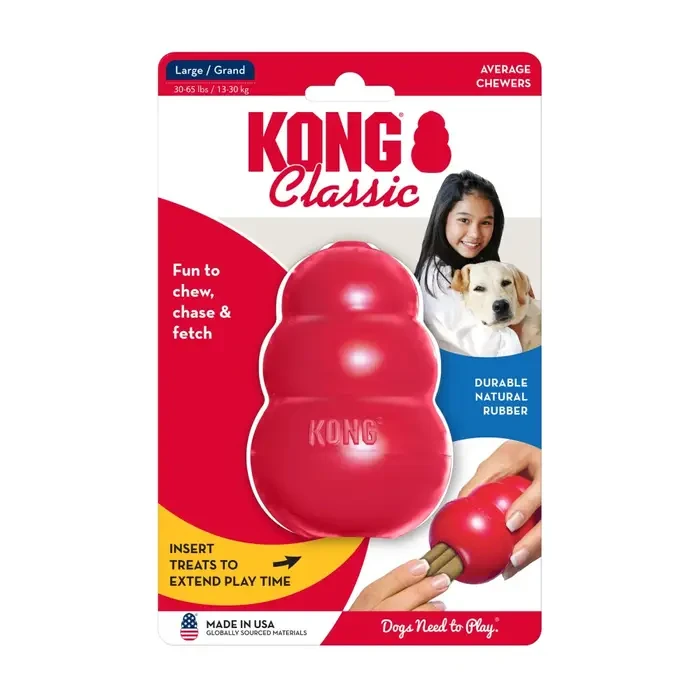 Гумові іграшки для великих собак, міцна груша-годівниця (Конг) Kong Classic 10,2 см L, фото 1
