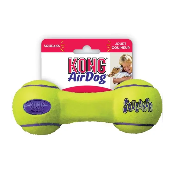 Іграшка для собак дрібних порід повітряна гантель (Конг) Kong AirDog Squeaker Dumbbell 13,3 см S