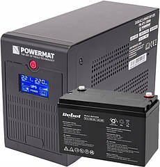 ДБЖ Powermat 1200ВА 720Вт + акумулятор GEL 100Ah (Польща)