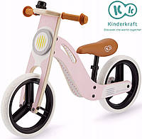 Велосипед-балансир Kinderkraft UNIQ 12" Pink WOODEN BALANCE BIKE 2+