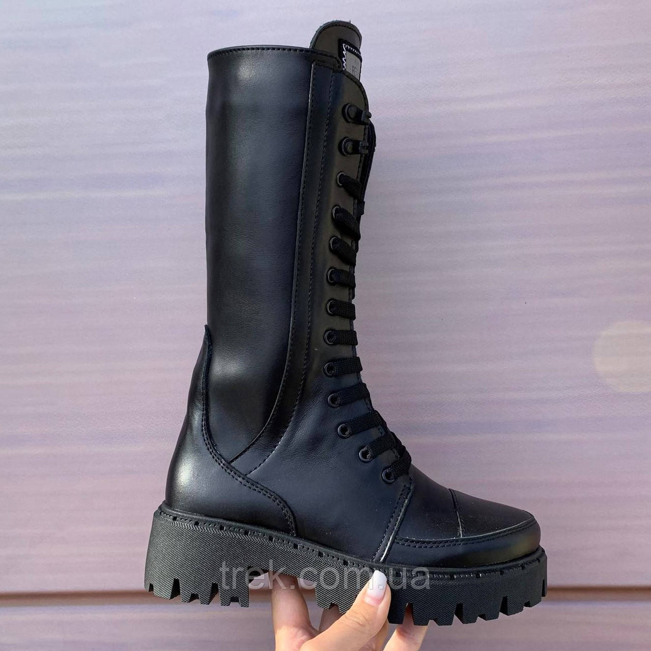Черевики жіночі зимові шкіряні чорні /23290/ 36р, фото 1