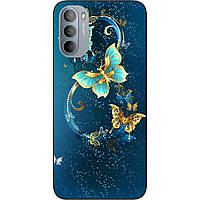 Чехол силиконовый Case для Motorola Moto G41 с картинкой Красивые бабочки