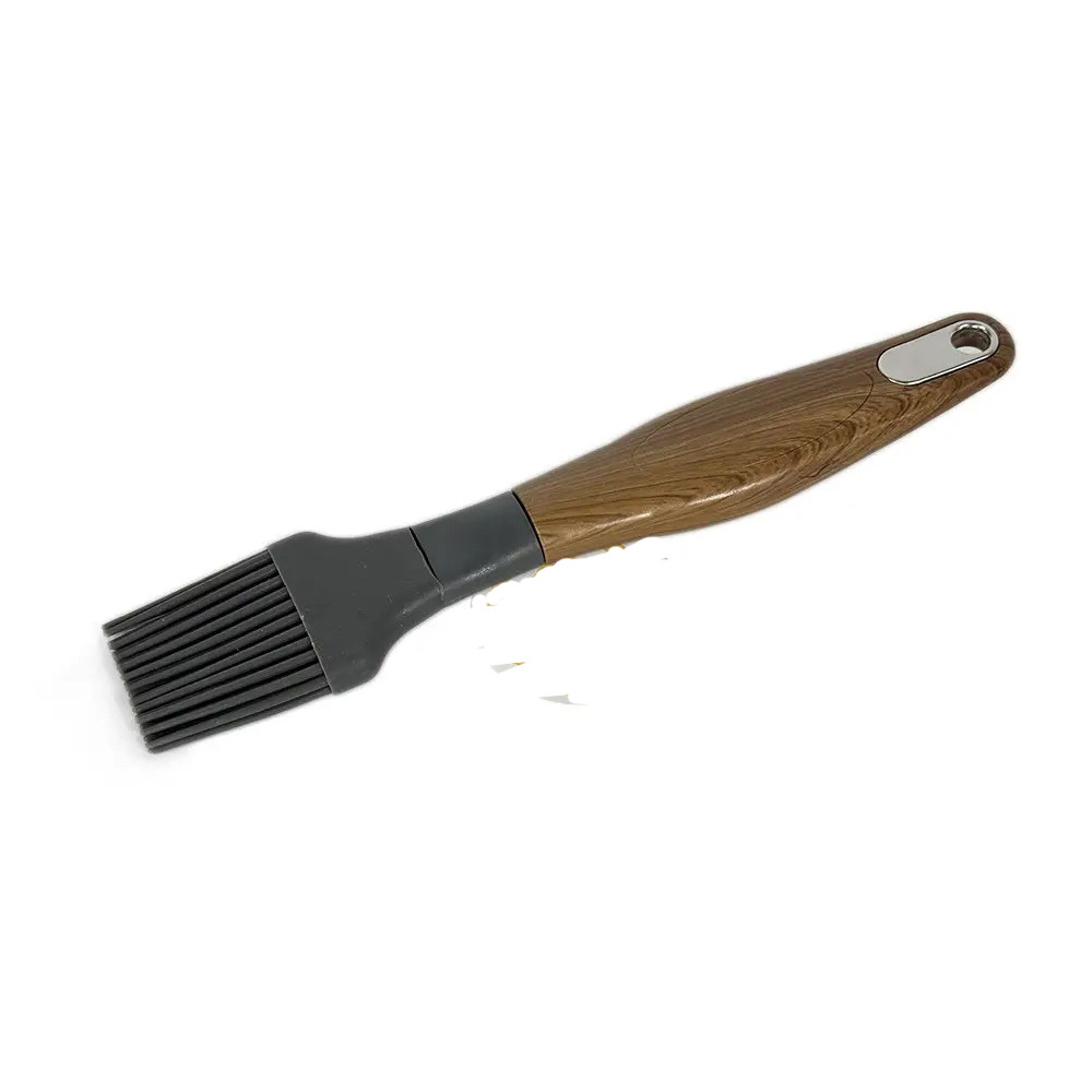 Пензлик силіконовий кулінарний WOODEN, сірий OKYANUS
