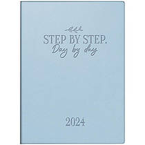 РОЗПРОДАЖ!!! Щоденник А5 датований 2024 Brunnen Torino Trend блакитний