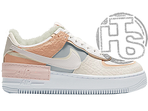 Жіночі кросівки Nike Air Force 1 Low Shadow Spruce Aura Beige Blue (с мехом) CK3172-002