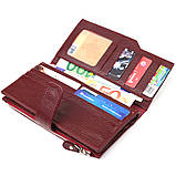 Вертикальний гаманець для жінок із натуральної шкіри CANPELLINI 21645 Бордовий SC, код: 8061676, фото 4