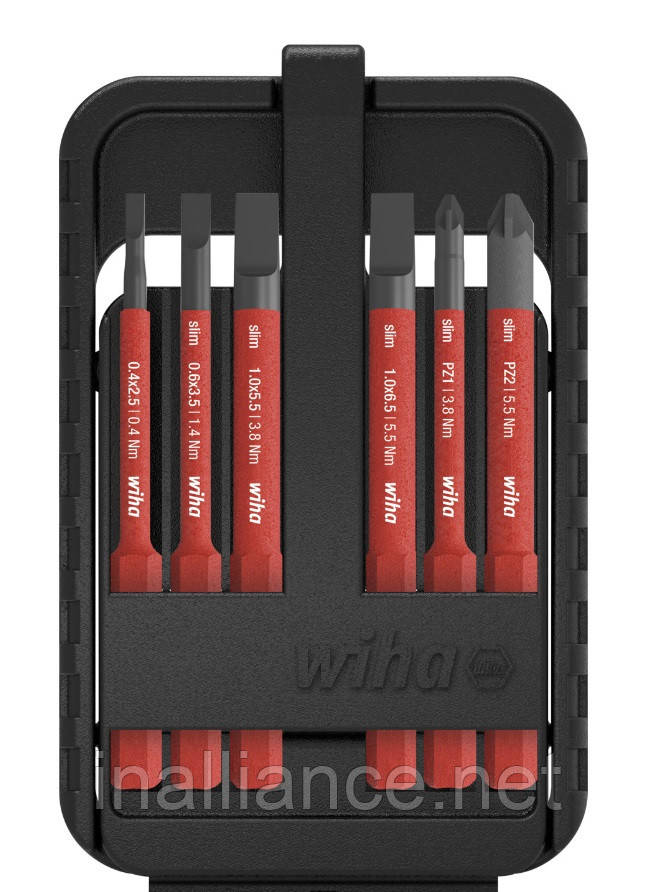 Набір біт 6 штук SL / PZ slimBit electric Wiha 43157, фото 1