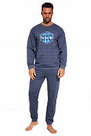 Пижама мужская Cornette 308/250 футболка длинный рукав + брюки L синий City