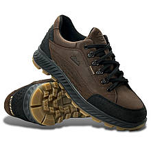 Чоловічі кросівки зимові Clubshoes (Україна) шкіряні, водонепроникні з натуральним хутром коричневі 69 тех кор