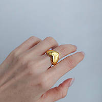 Кольцо женское объемное сердце DeKolie MM0047-1 золотой