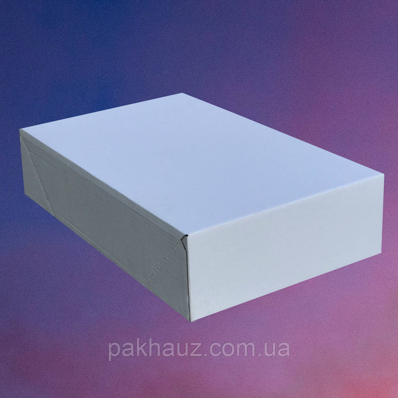 Картонна коробка для чобіт 600х355х140 біла, фото 1