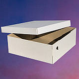 Картонна коробка для взуття 300х300х100 біла, фото 2