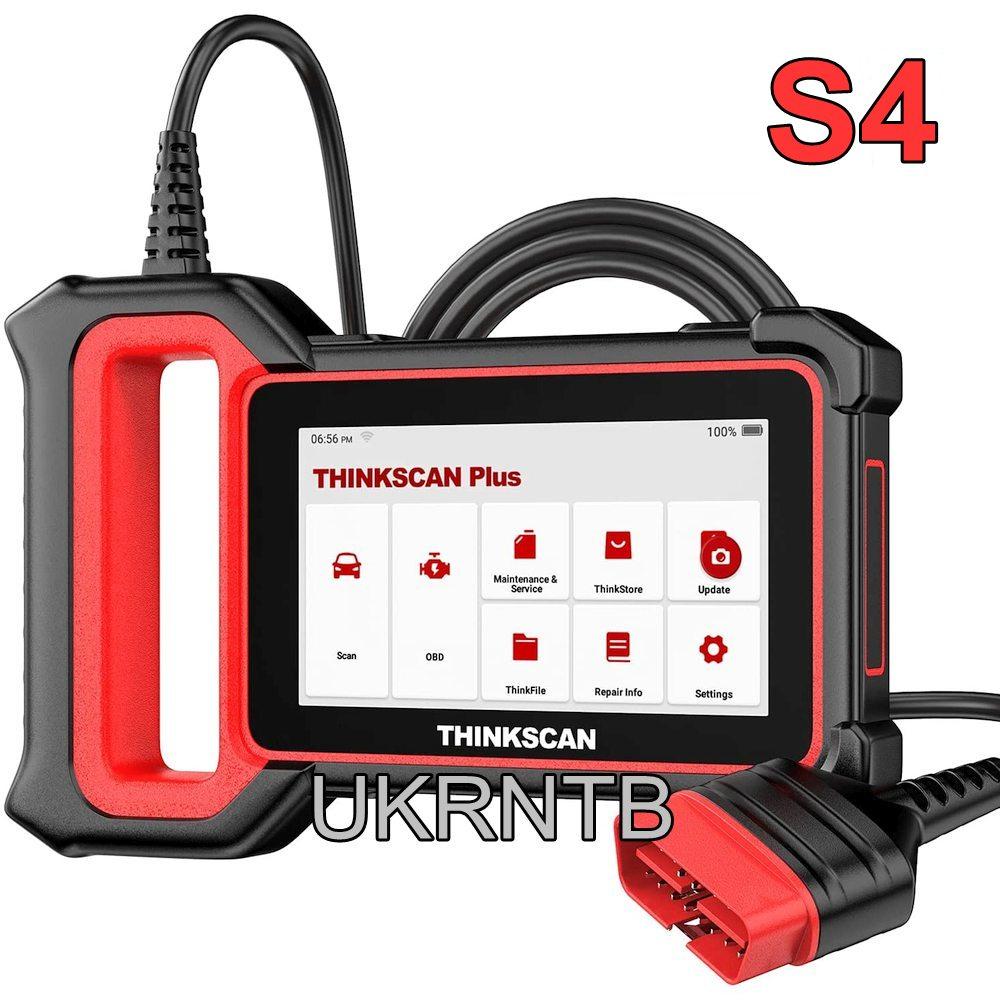 Автосканер ThinkScan Plus S4 / OBD-II, АКПП, ABS, Airbag, BCM + безкошт. оновлення / x431 / OBD2