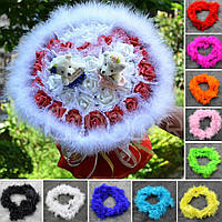 Боа з 415 кольорові 2 м білий, червоний колір