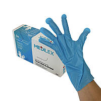 Плотные одноразовые перчатки Medilex, TPE, голубой, M, 100 шт Reflex