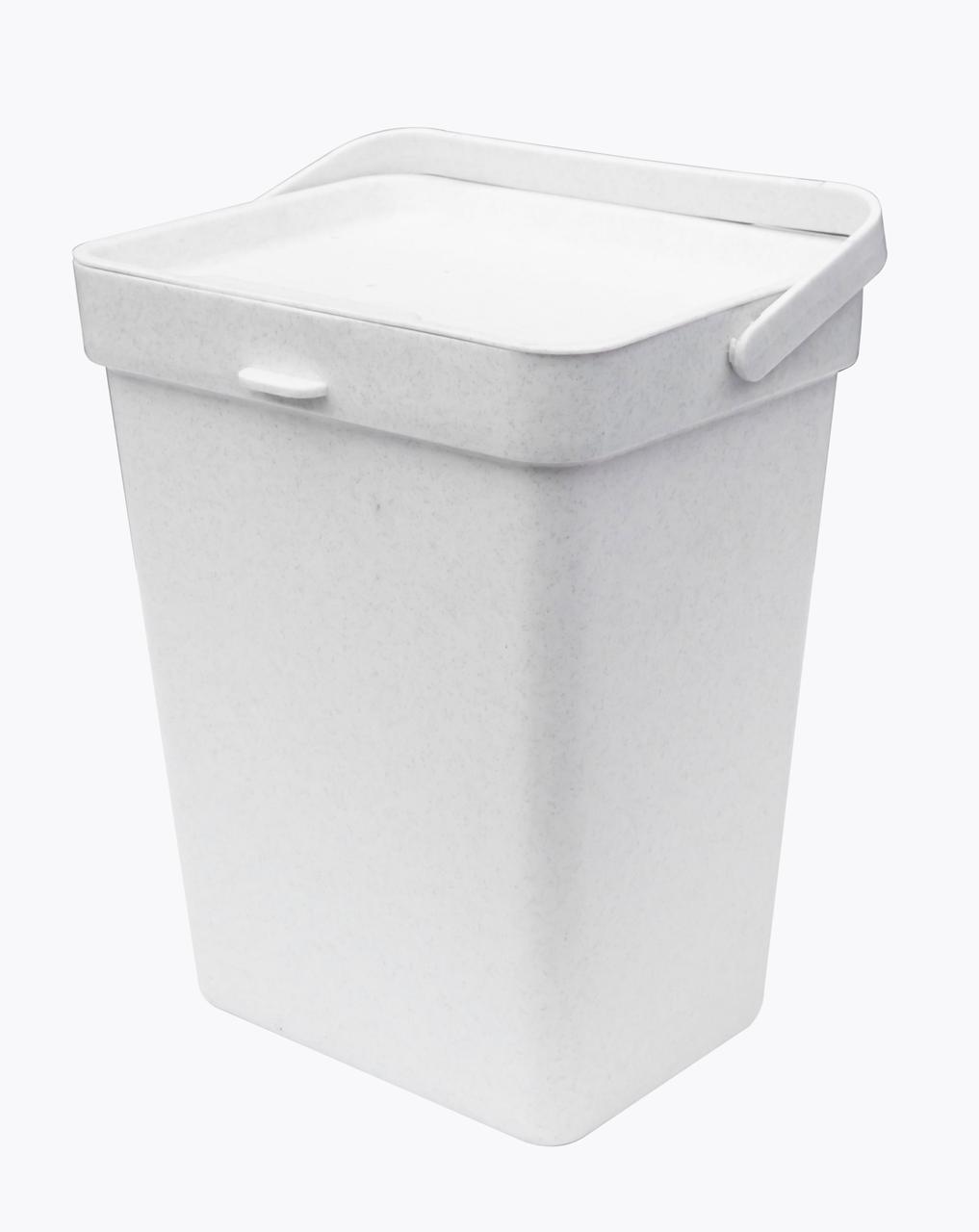 Відро пластикове 10 літрів універсальне Viva білий фолк 25*20*31.5 см (ПолімерАгро), фото 1
