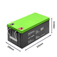 Аккумуляторная батарея гелевая Qoltec Deep Cycle GEL 12V 200Ah (53083)