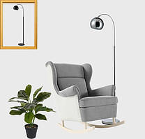 Торшер Krislamp Aura E27 40 Вт хром