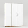 Шафа для одягу розпашна "Дуэт" 1950x1500x520мм Дуб Тахо/Білий, фото 3