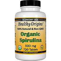 Органическая Спирулина Organic Spirulina Healthy Origins 500 мг 720 таблеток CS, код: 1878236
