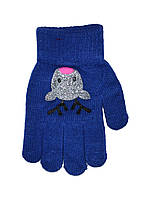 Перчатки для девочек на холодную осень с оленёнком