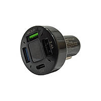 Зарядка в Прикуриватель с Вольтметром 12-24V 4 порта USB ( 2 x2.4A +1 QC 3.0 + 1PD)