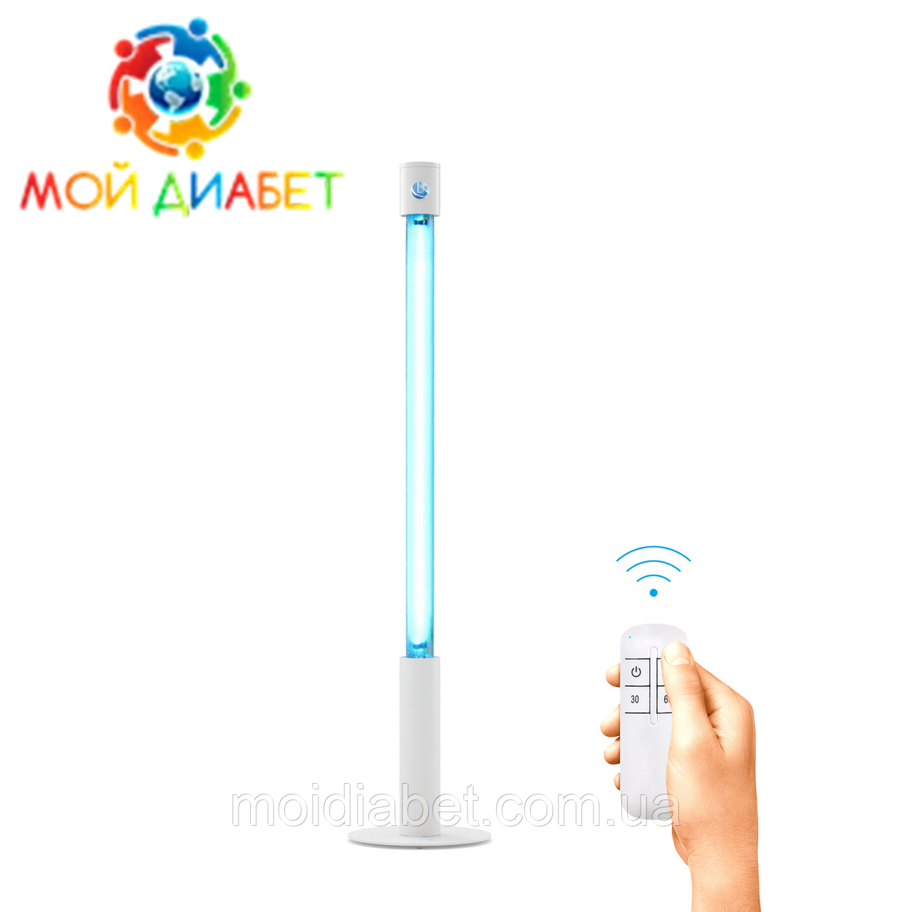 Бактерицидна лампа BactoSfera 360° 15 OZONE RC-TIMER White