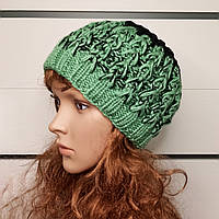 Вязаная шапка "MINT" для женщин, эксклюзивный дизайн от Prigriz