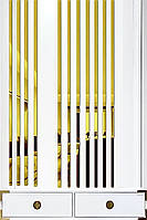 Зеркальный настенный акриловый декор наклейка "Молдинг-10" 5 шт. золото