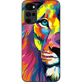 Бампер силіконовий Case для Motorola Moto G22 з малюнком Яскравий лев