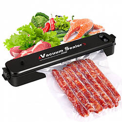 Вакуумний пакувальник їжі Vacuum Sealer 3966-1 Чорний/Побутовий вакууматор для продуктів